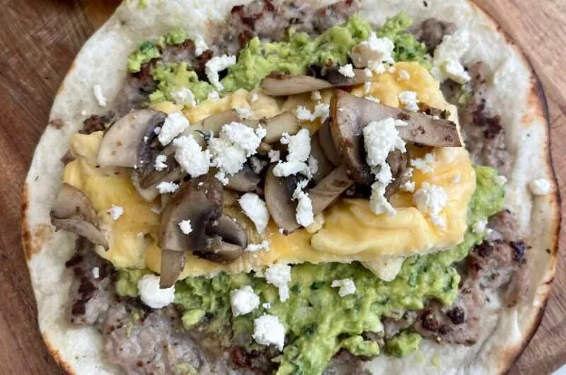 Smashed Sausage Breakfast Tacos