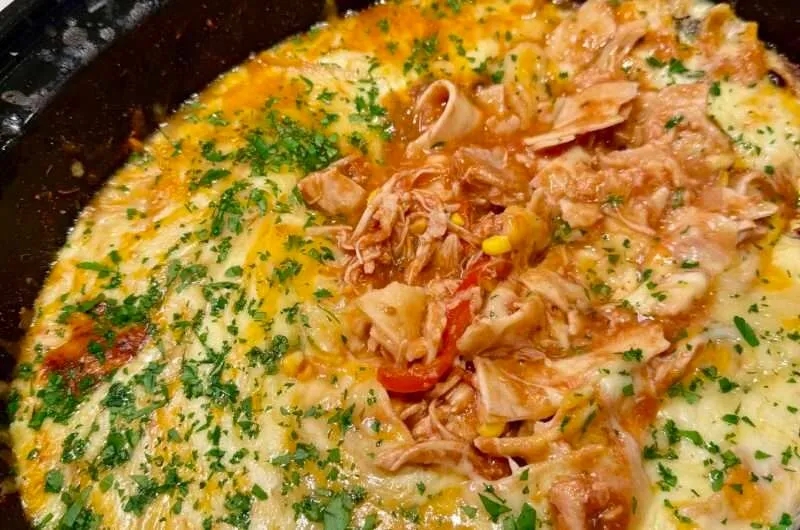 Slow Cooker Chicken Enchiladas