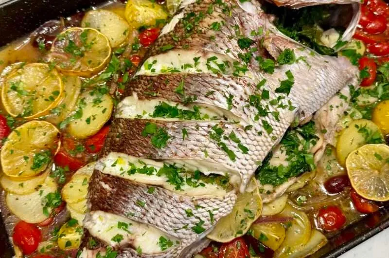 Roasted Whole Snapper with Crispy Potatoes