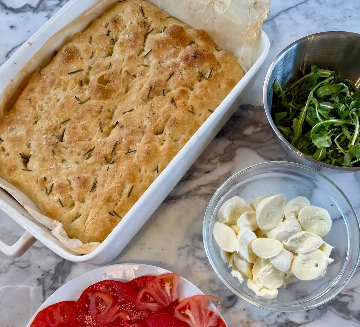 Easy Overnight Focaccia with Rosemary & Sea Salt (No Knead)
