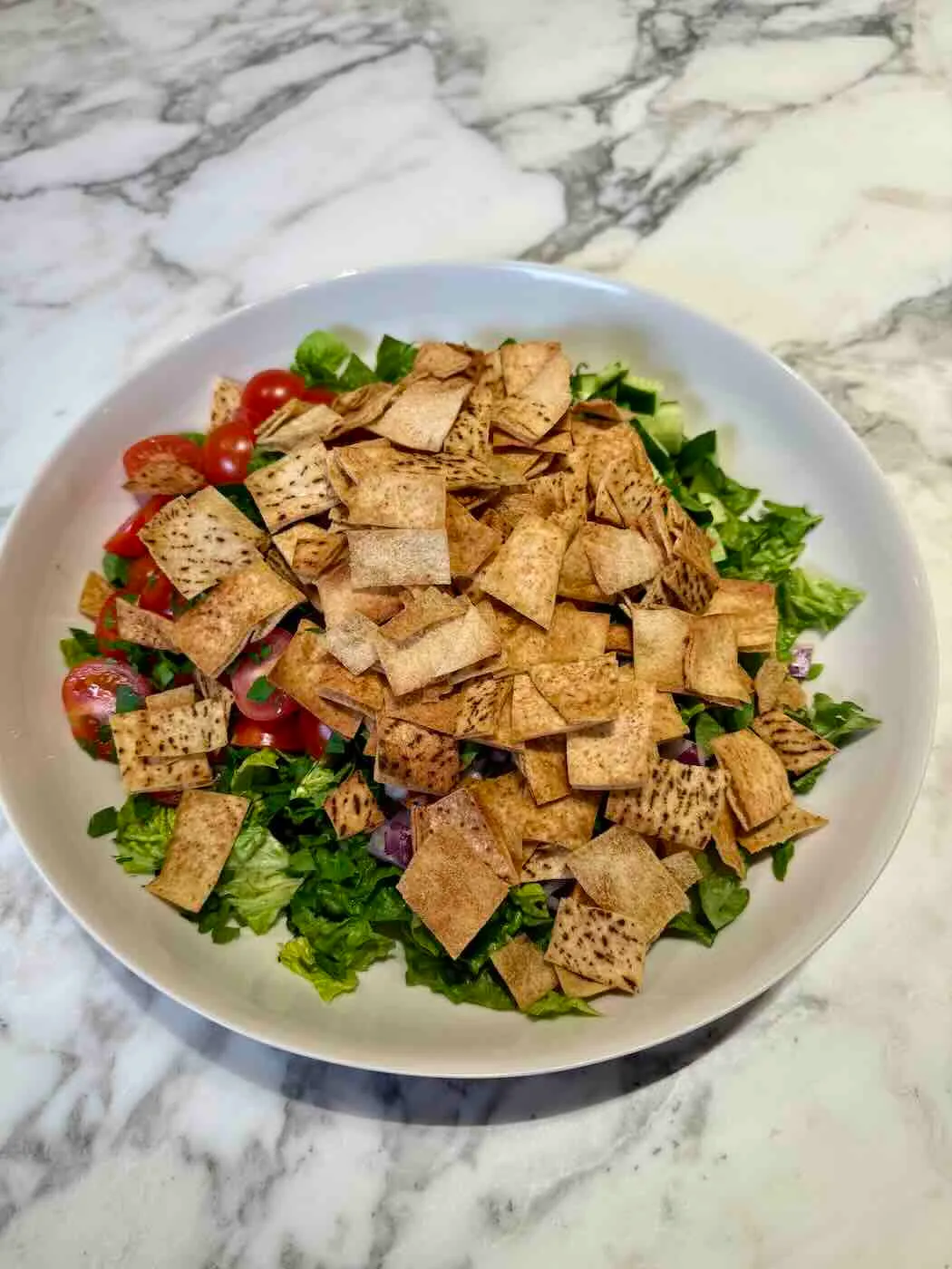 Crispy Pita Bread Salad (Inspired by Fattoush)