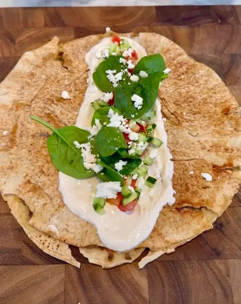 Crispy Lamb Pitas with Tahini Yoghurt Sauce