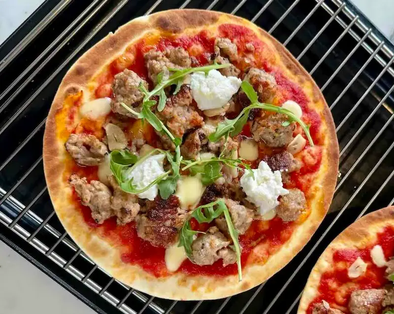 Pork & Fennel Sausage Flatbread Pizza