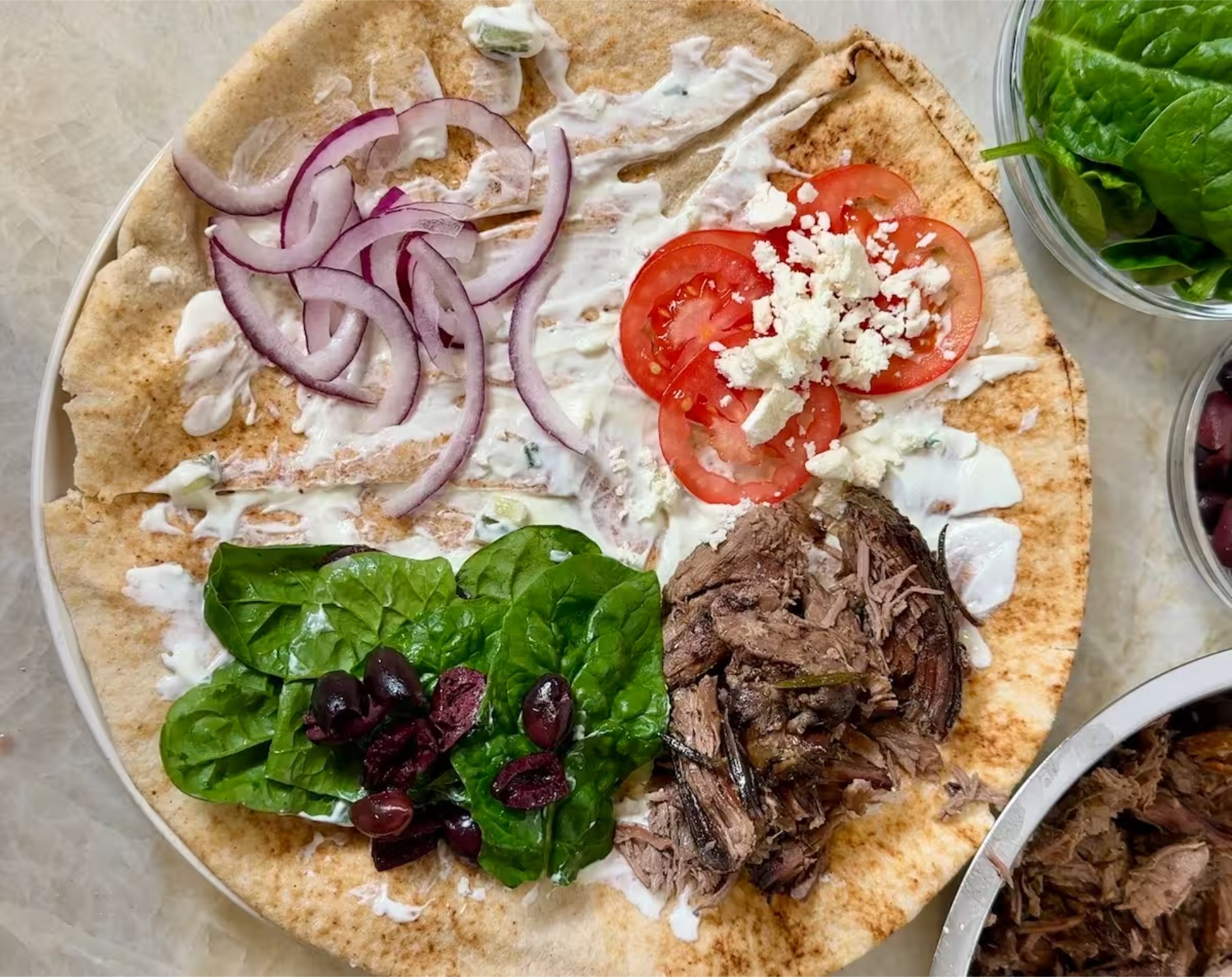 Lamb Souvlaki Wrap