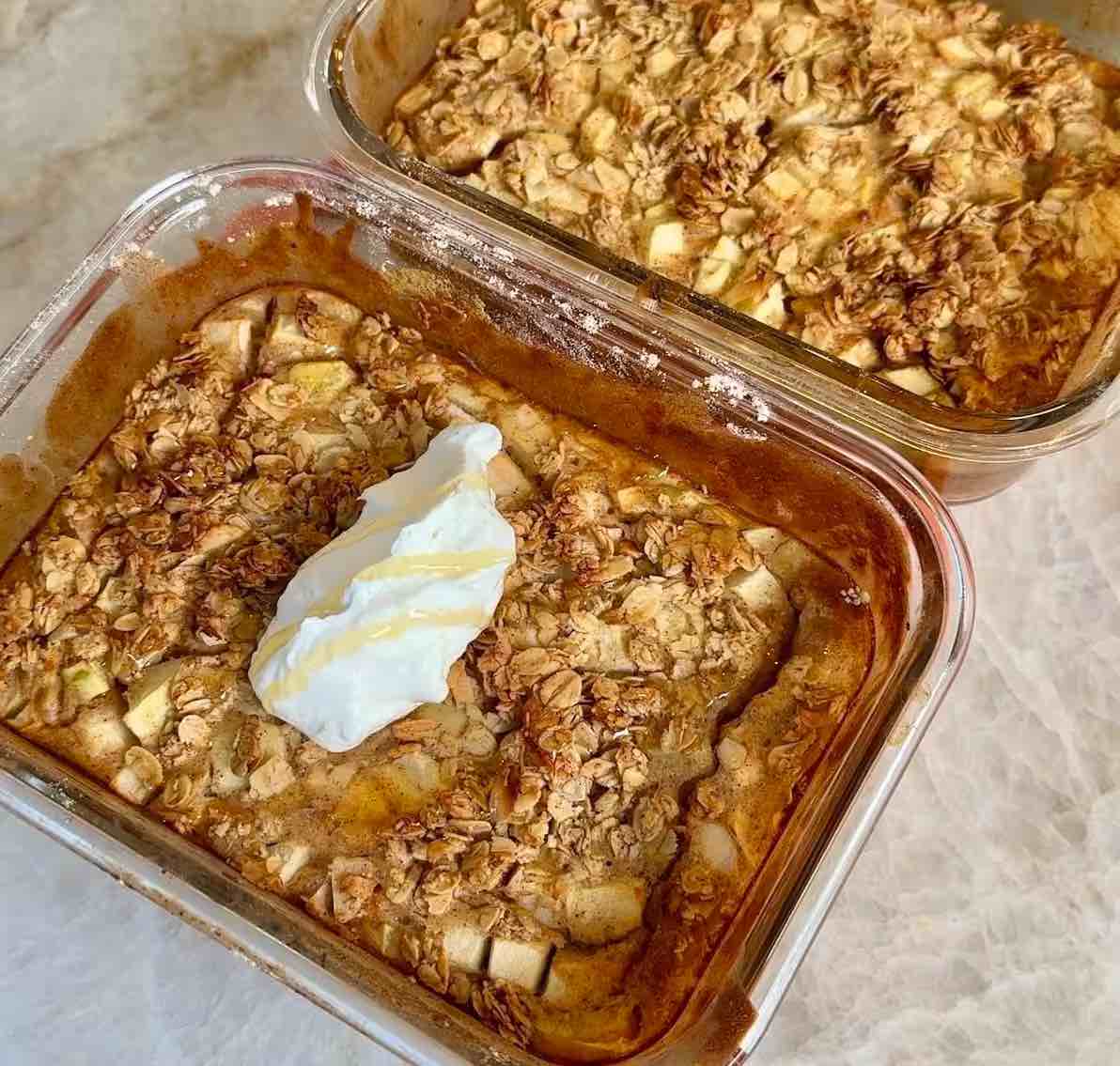 Apple Crumble Pancake Bowls