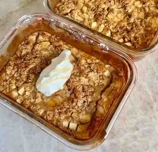 Apple Crumble Pancake Bowls