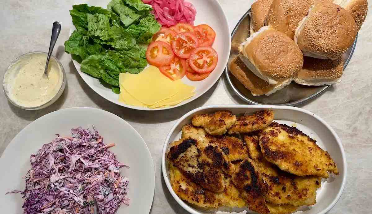 Chicken Schnitzel Burgers