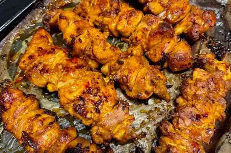 Chicken Shawarma on Skewers