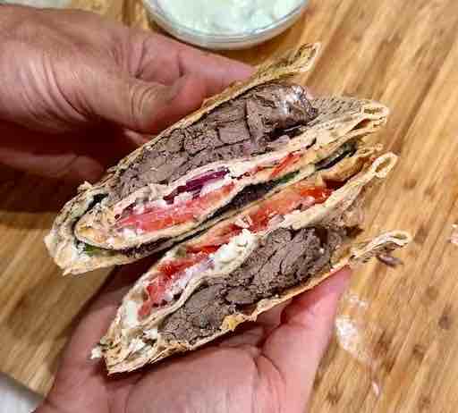 Lamb Souvlaki Wrap