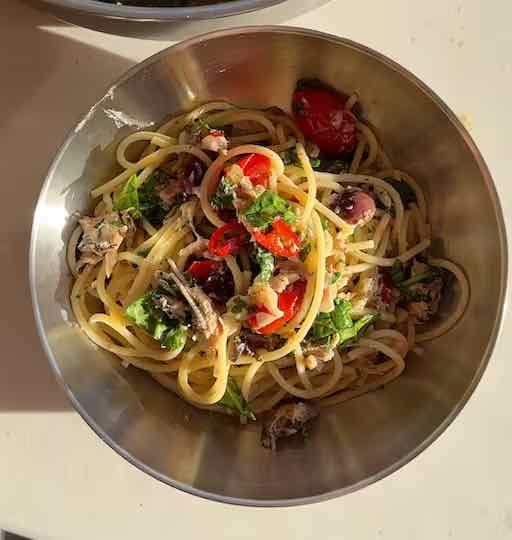 Sardine Pasta with Crispy Breadcrumbs