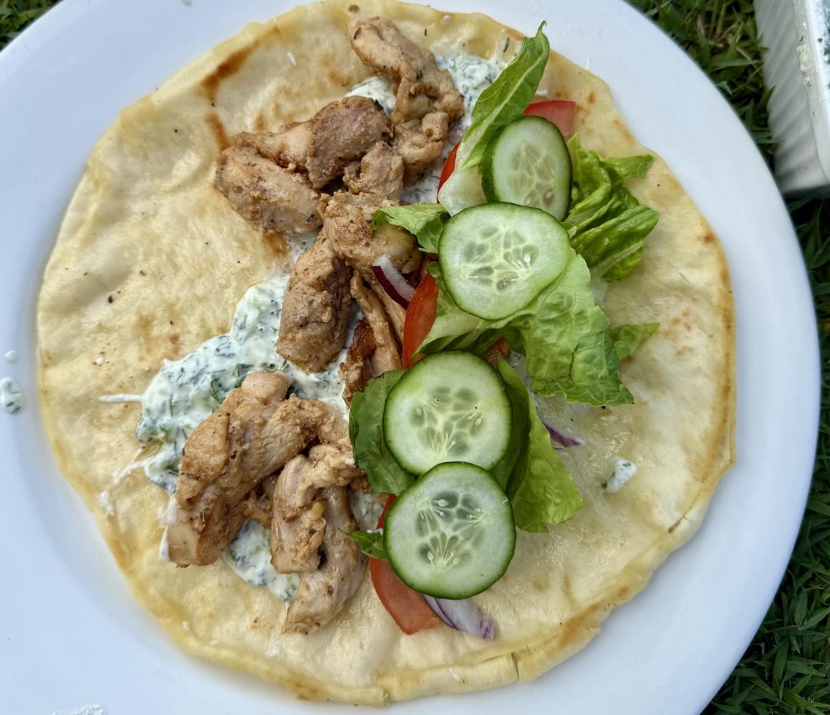 Greek Chicken Gyros with Tzatziki