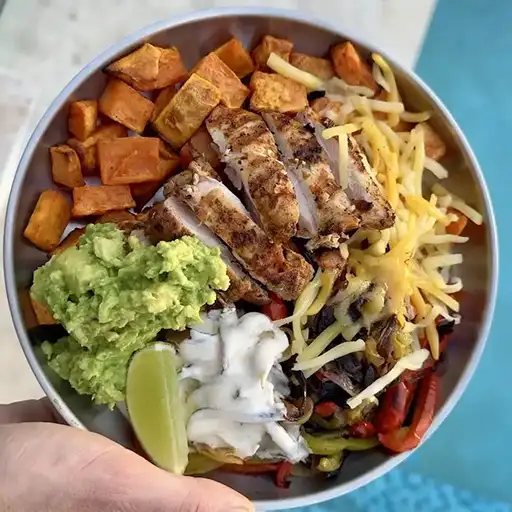 Chicken Fajita Sweet Potato Bowls