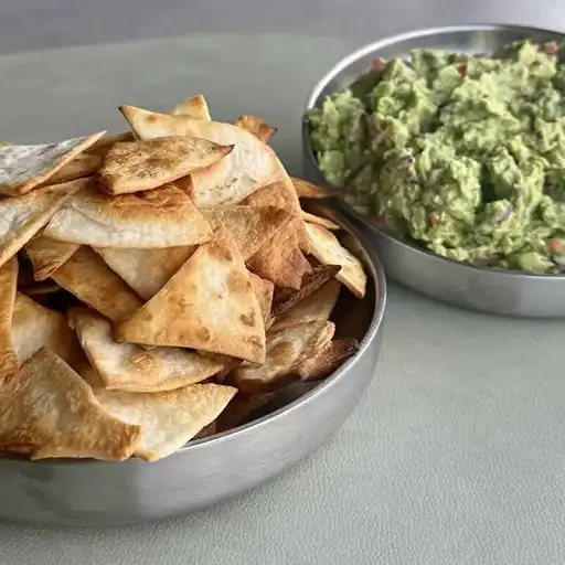 Oven-Baked Nachos & Guacamole
