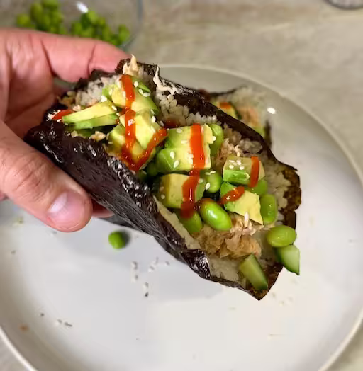 Crispy Rice Tuna Tacos