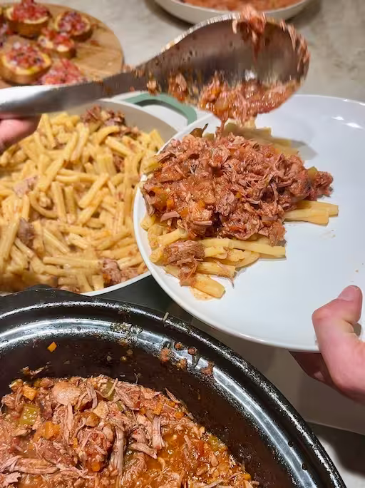 Slow Cooker Lamb Ragù Pasta