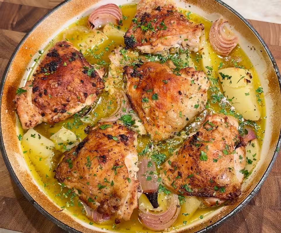 Greek Lemon Chicken & Potato Tray Bake