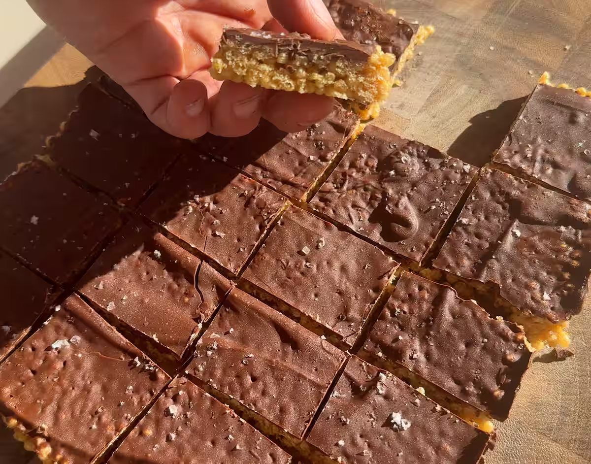 Healthier Mars Bar Slice