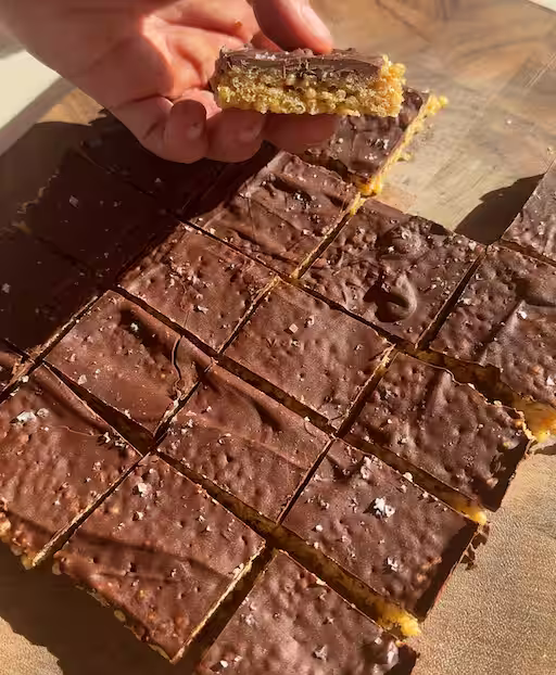 Healthier Mars Bar Slice