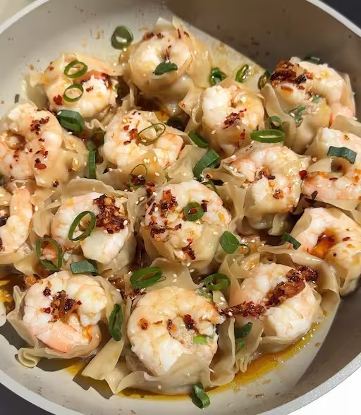 Pan-Fried Pork & Prawn Dumplings